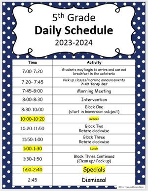 Daily Schedule